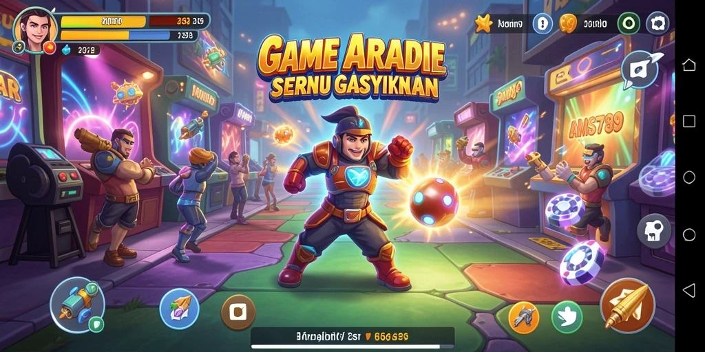 Tampilan gameplay seru dan penuh warna di AMS789.