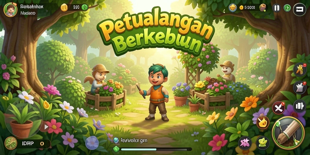 Tangkapan layarnya menunjukkan kebun subur dalam IDRRP.