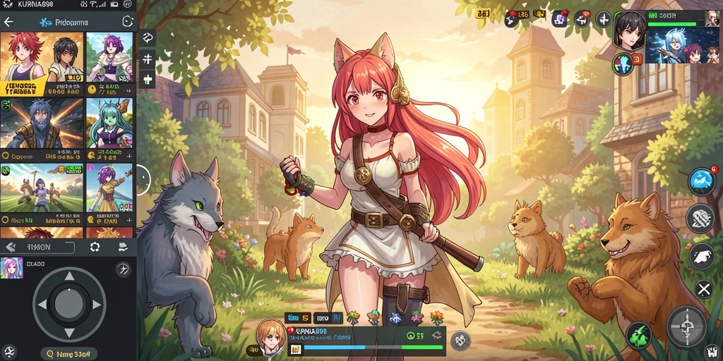 Screenshot gameplay KURNIA898 yang menampilkan aksi seru karakter Anime.