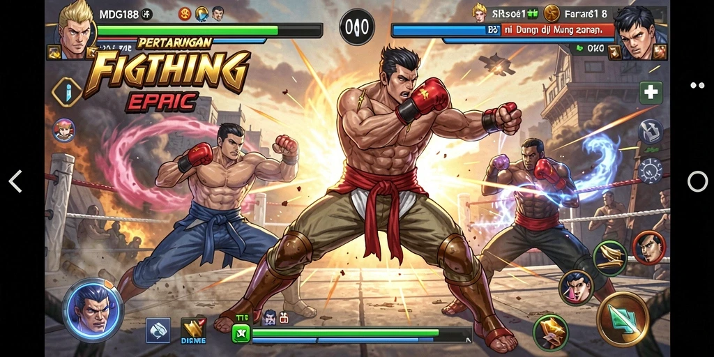 Tampilan gameplay Fighting yang menegangkan di MDG188.
